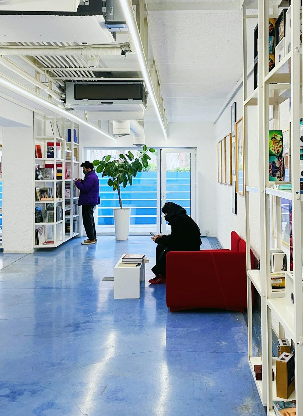 Margaret Chen reviewing architectural plans